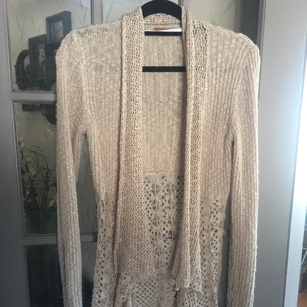 Cardigan rainfall sweater